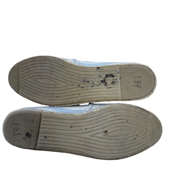 Hunter Adler Blue and White Striped Slip On Espadrilles Flats Womens Size 7 - Picture 7 of 10